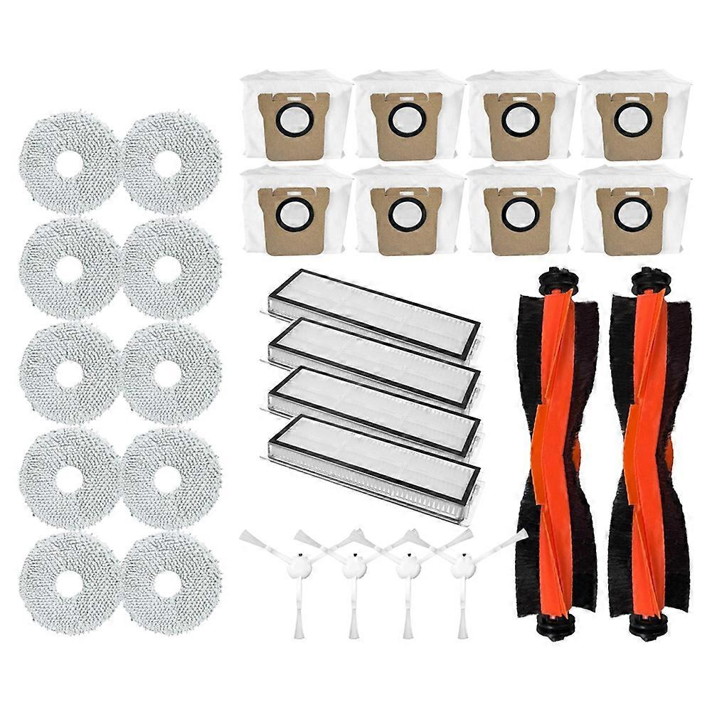 28pcs Bürste Hepa Filter Mopp Tuch Staubbeutel Kompatibel Mit Xiaomi X20 +/x10 +/x20 Plus/x10 Plus Staubsauger Ersatzteile