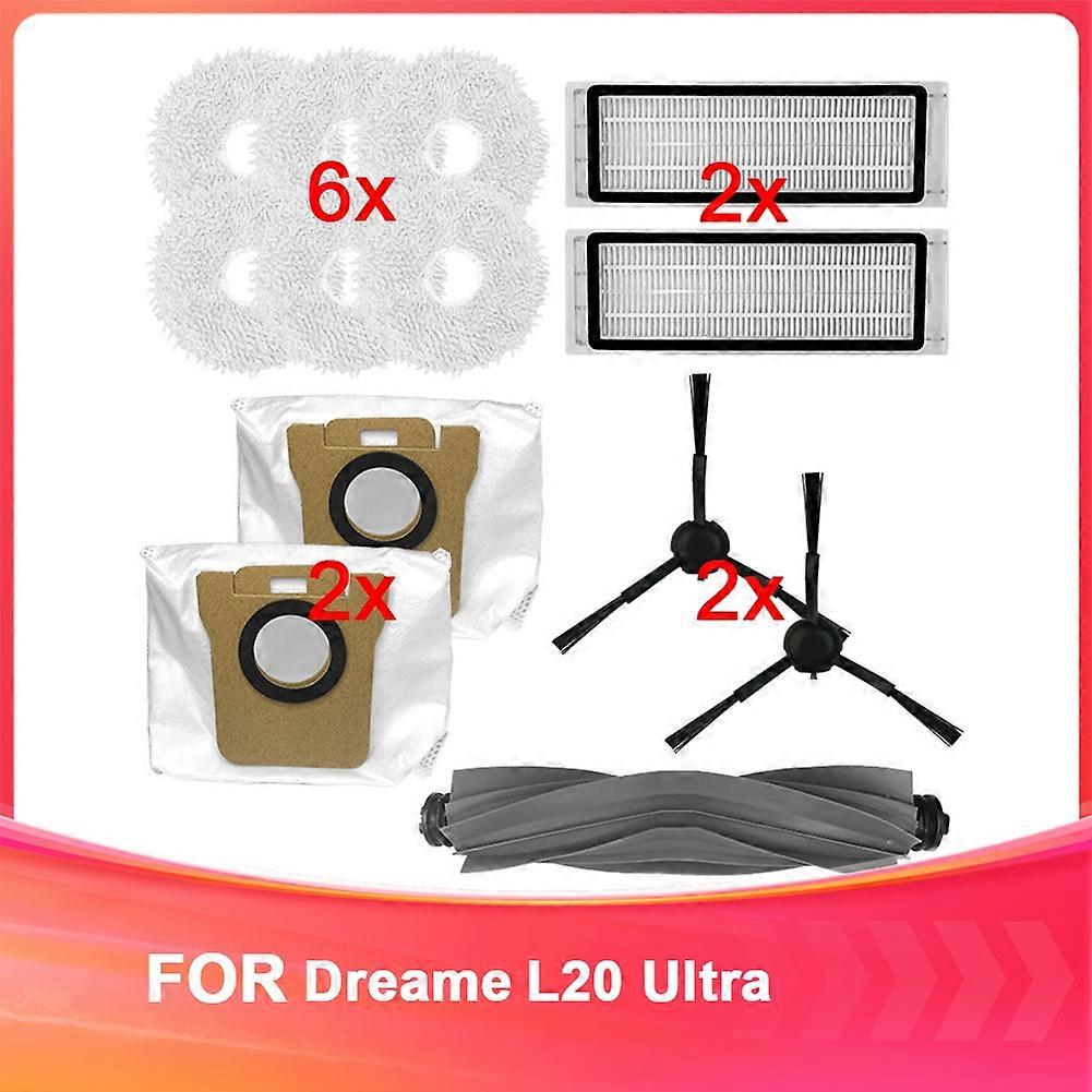 Passend Für Dreame Sweeper L20 Ultra Moppzubehör: Seitenbürste, Filter, Gummibürste, Besen, Hauptbürste Und Staubbeutel.