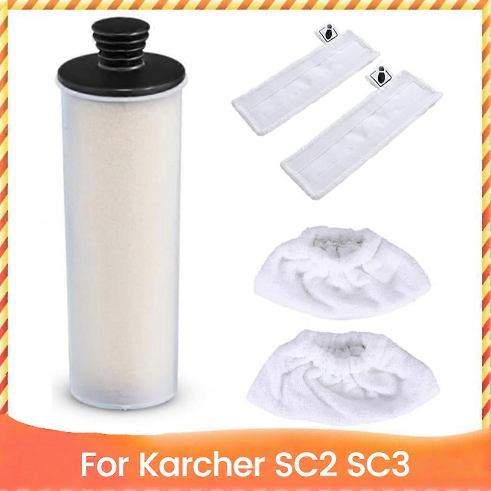 Set Mit 5 Entkalkungskartuschen Und Reinigungstüchern Für Dampfreiniger Der Serien Karcher Sc2 Und Sc3.