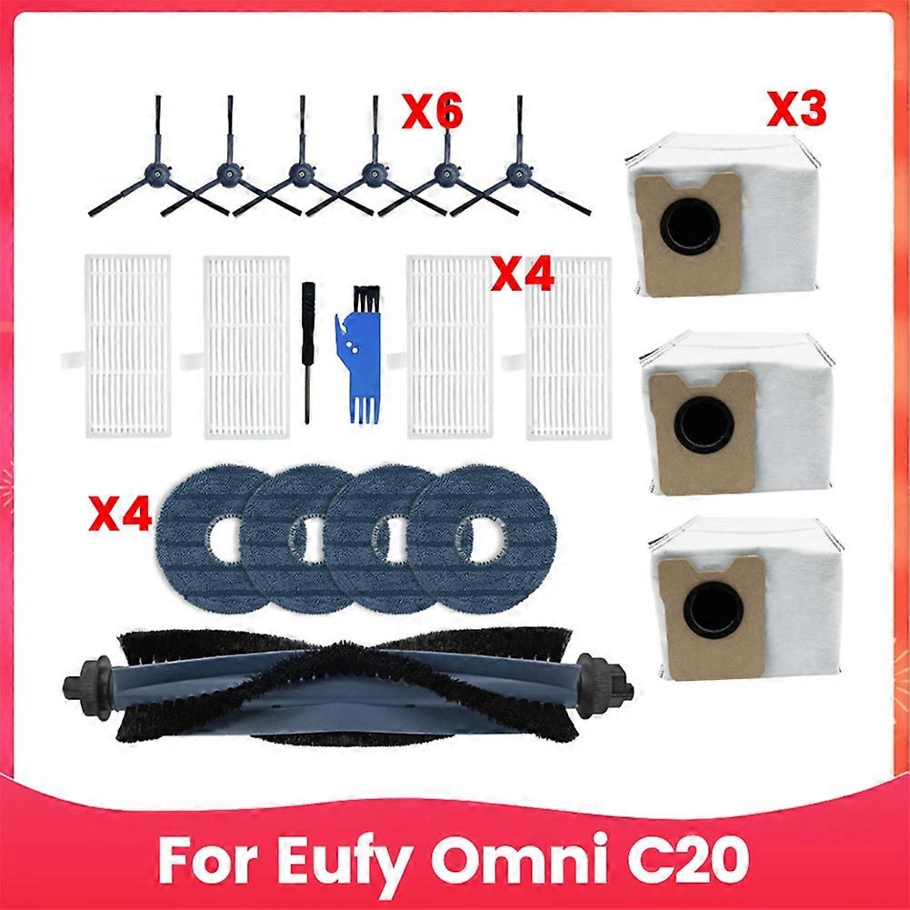 Eufy Omni C20 Staubsauger 20-teiliges Ersatzteilset: Hauptbürste, Hepa-filter, Reinigungstücher, Staubbeutel Und Zubehör.