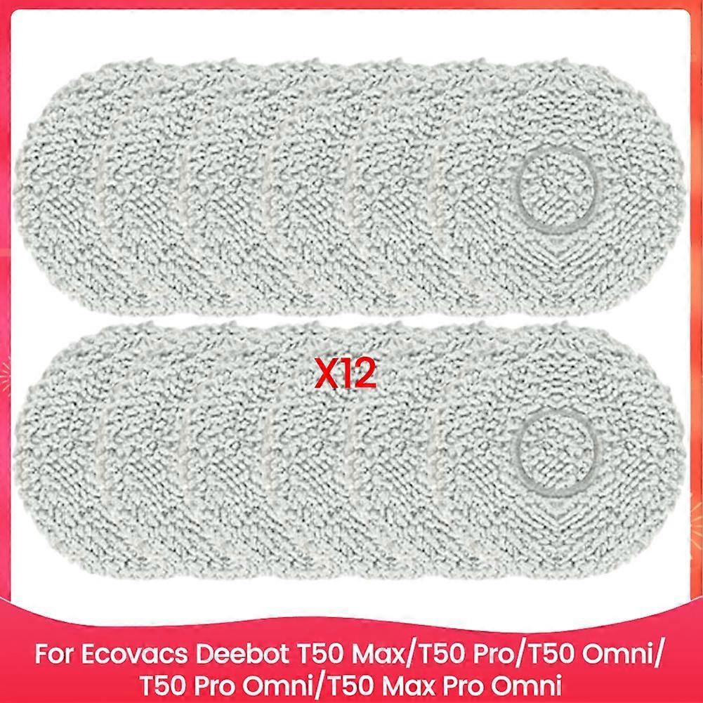 Ersatzteile Für Ecovacs Deebot T50 Max/t50 Pro/t50 Omni/t50 Pro Omni/t50 Max Pro Omni: Waschbare Und Wiederverwendbare Reinigungstücher (12 Stück).