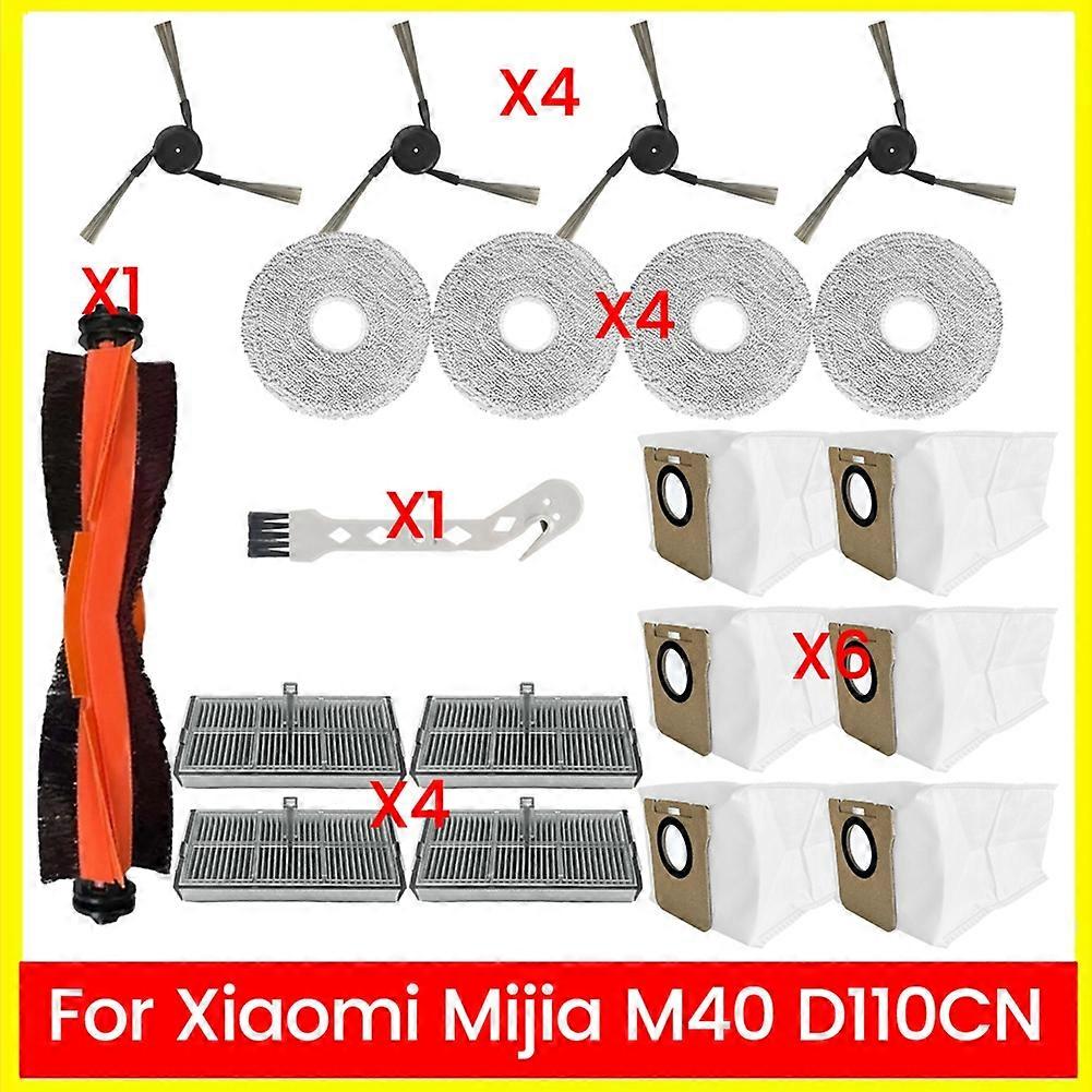 20-teiliges Set Inklusive Bürste, Filter, Tuch Und Staubbeutel, Kompatibel Mit Xiaomi Mijia Omni M40 D110cn Staubsauger.ersatzzubehör