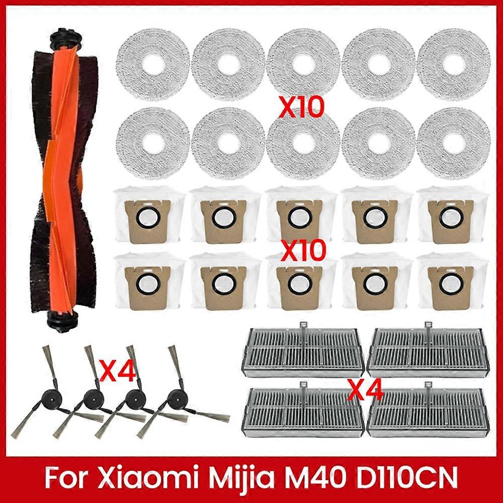 29-teiliges Set Inklusive Bürste, Filter, Tuch Und Staubbeutel, Kompatibel Mit Xiaomi Mijia Omni M40 D110cn Staubsauger.ersatzzubehör