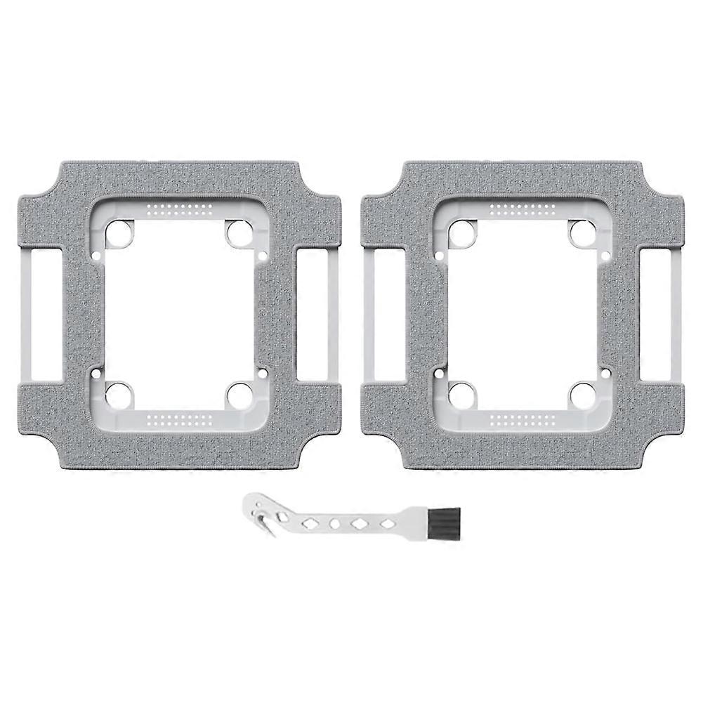 Ersatztücher Mit Halter Für Ecovacs Winbot W3 Omni Fensterputzroboter, 2 Reinigungstücher Und 1 Bürste