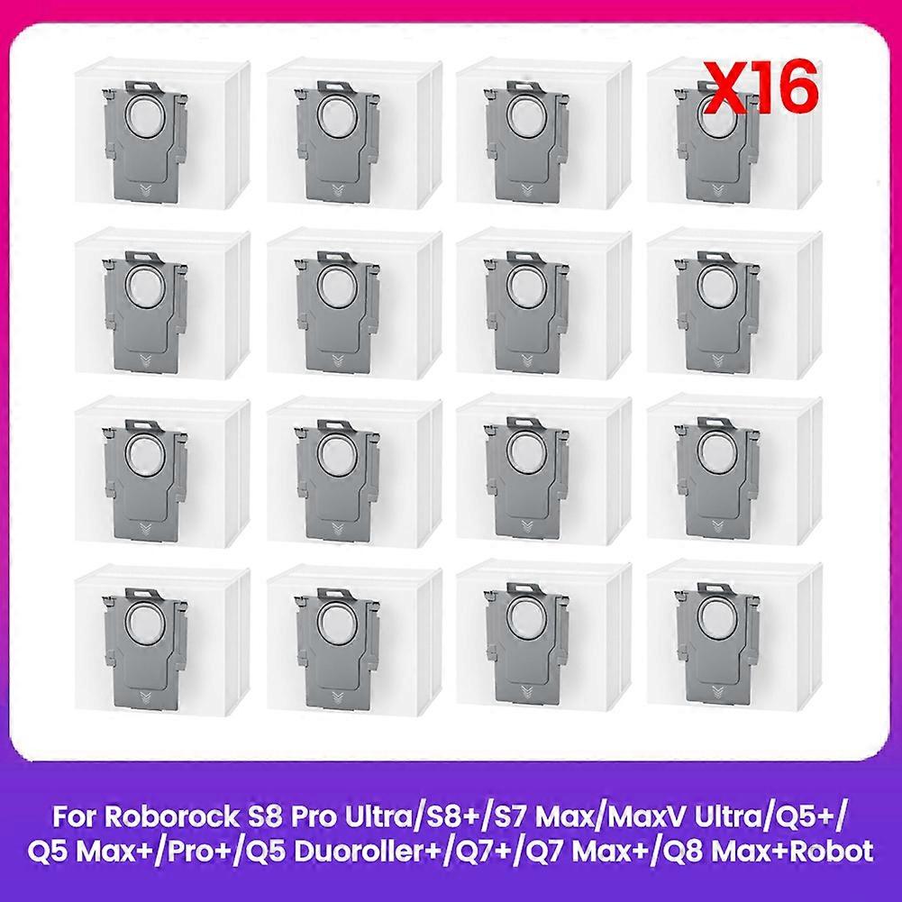 16 Staubbeutel Für Roborock S8 Pro Ultra/s8+/s7 Max/maxv Ultra/q5+/q5 Max+/q5 Duoroller+/q7 Max+/q8 Max+ Staubsauger