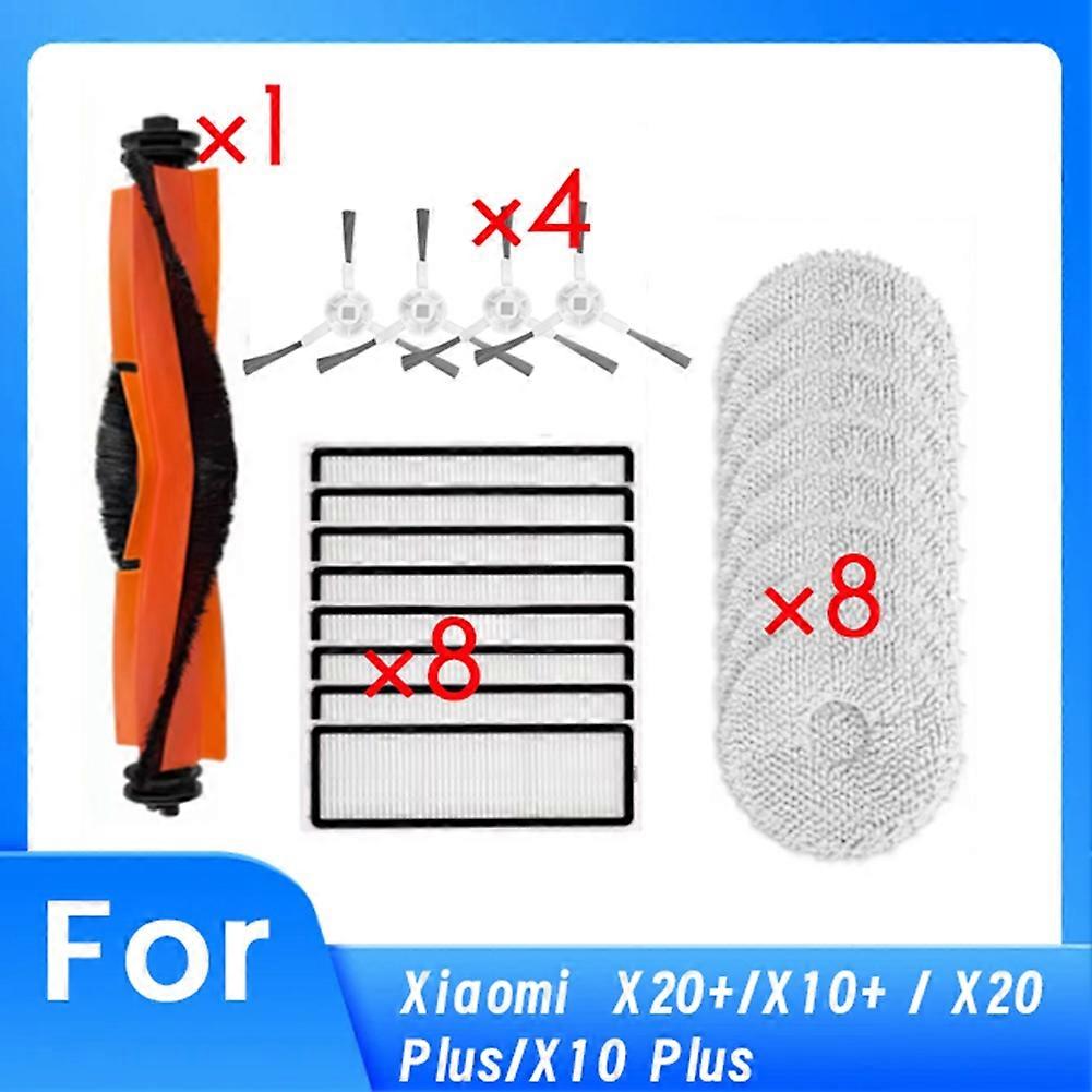Set Mit 21 Zubehörteilen, Die Mit Den Staubsaugern Xiaomi X20+/x10+/x20 Plus/x10 Plus Kompatibel Sind: Hauptbürste, Besenfilter Und Mopp.