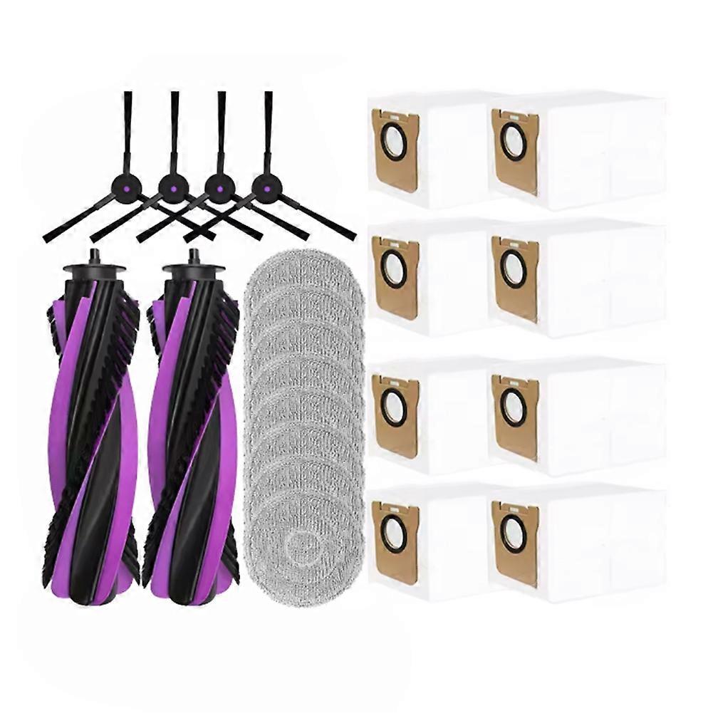 Packung Mit 22 Teilen Für Den Roboterstaubsauger Jonr P20 Pro: Hauptbürste, Seitenbürste, Reinigungstuch Und Staubbeutel.