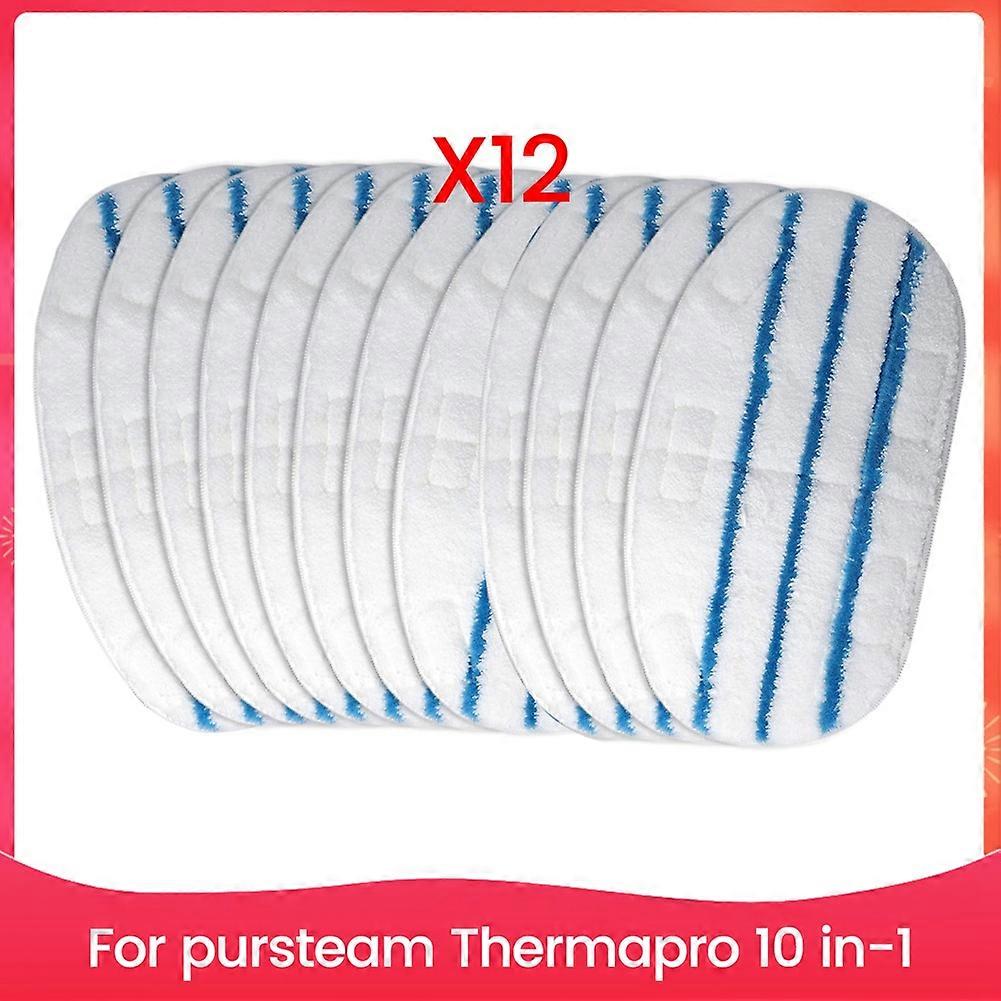 Packung Mit 12 Pursteam Thermapro 10-in-1-dampfmopp-ersatztüchern: Waschbare Und Wiederverwendbare Tücher