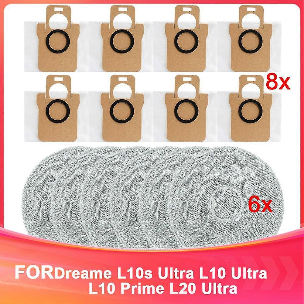 Staubbeutel, Tücher Und Mopps Für Die Staubsauger Dreame L10s Ultra, L10 Ultra, L10 Prime Und L20 Ultra, Staubsaugerbeutel Und Feuchtwischtücher