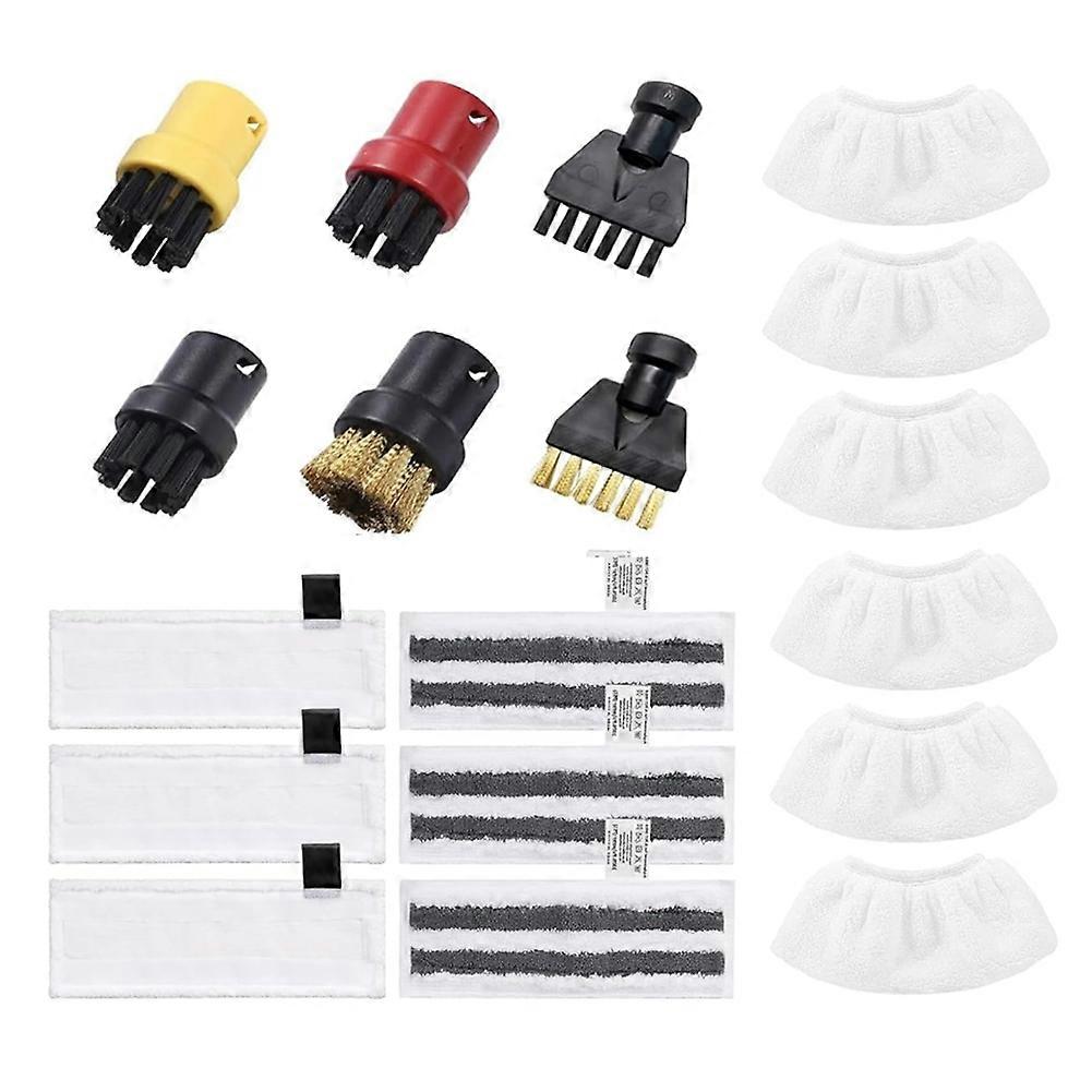 Kärcher Easyfix Sc2 Sc3 Sc4 Sc5 Dampfreiniger-zubehör: Mikrofasertuch-set Und Runde Bodendüsenbürsten