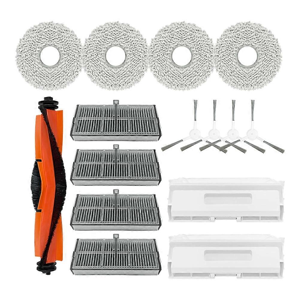 Packung Mit 15 Teilen Kompatibel Mit Xiaomi Mijia H40/d101cn: Bürste, Filter, Staubbeutel Und Reinigungstuch.unverzichtbares Zubehör Für Eine Optimale Reinigung.