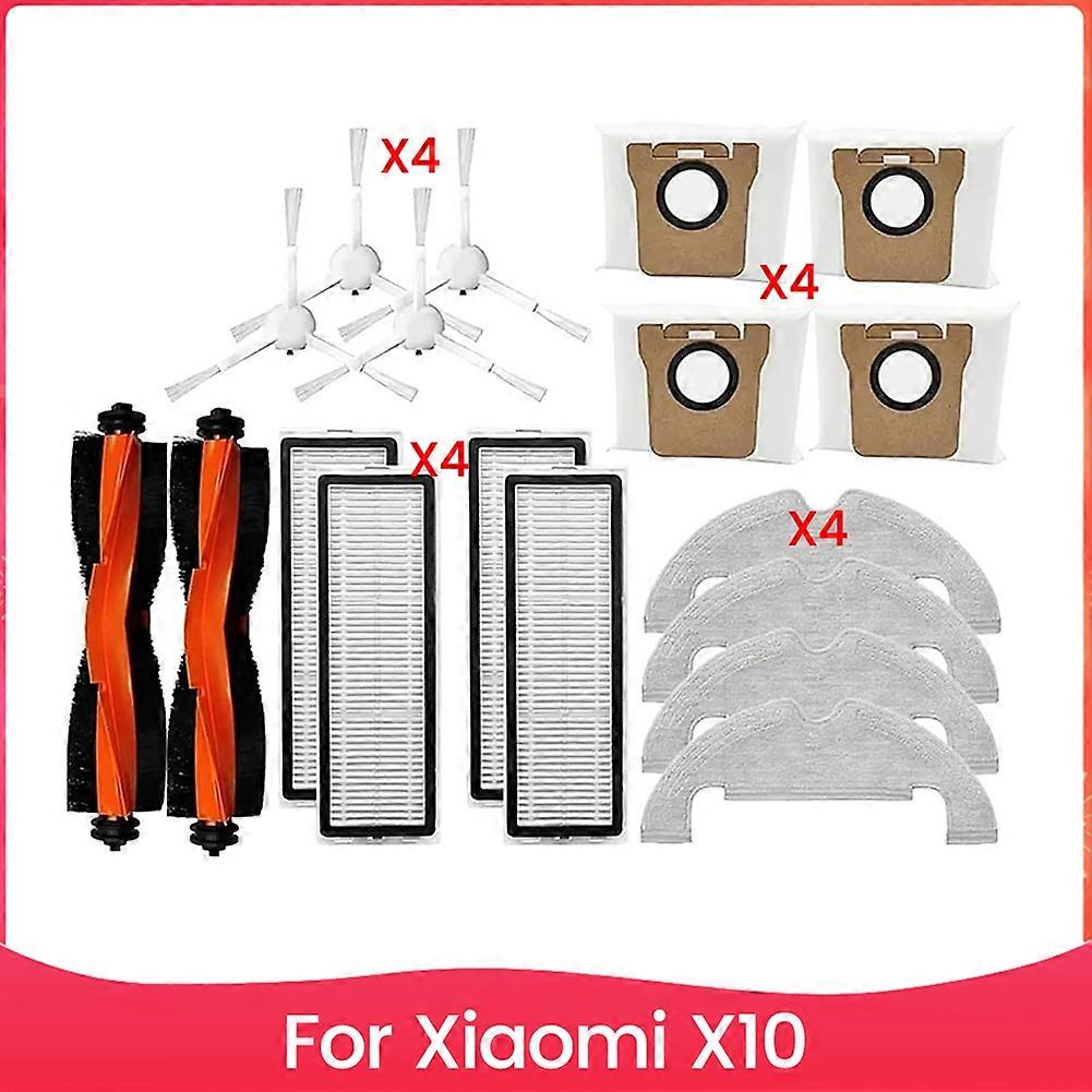 18-teiliges Set Inklusive Hauptseitenbürste, Filter, Staubbeutel Und Mopp, Kompatibel Mit Xiaomi X10 Staubsauger.ersatzteile