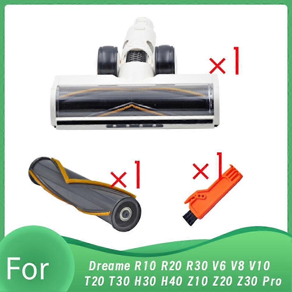 Set Mit 3 Elektrischen Bodenbürsten Für Die Staubsauger Dreame R10, R20, R30 Und T30: Weicher Bürstenkopf Mit Anti-staub-led-beleuchtung.