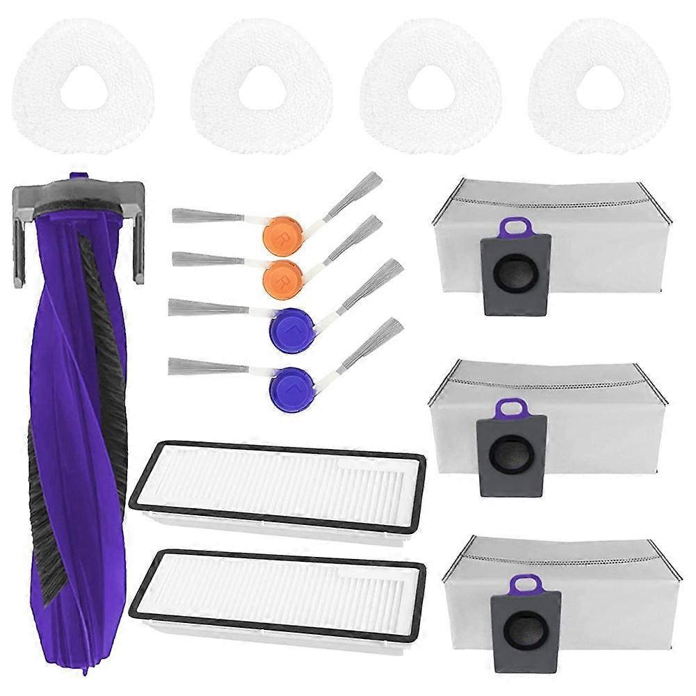 Zubehörset Für Narwal Freo X10 Pro Saugroboter: 14 Teile, Hauptbürste, Seitenbürste, Filter, Staubbeutel, Wischpad