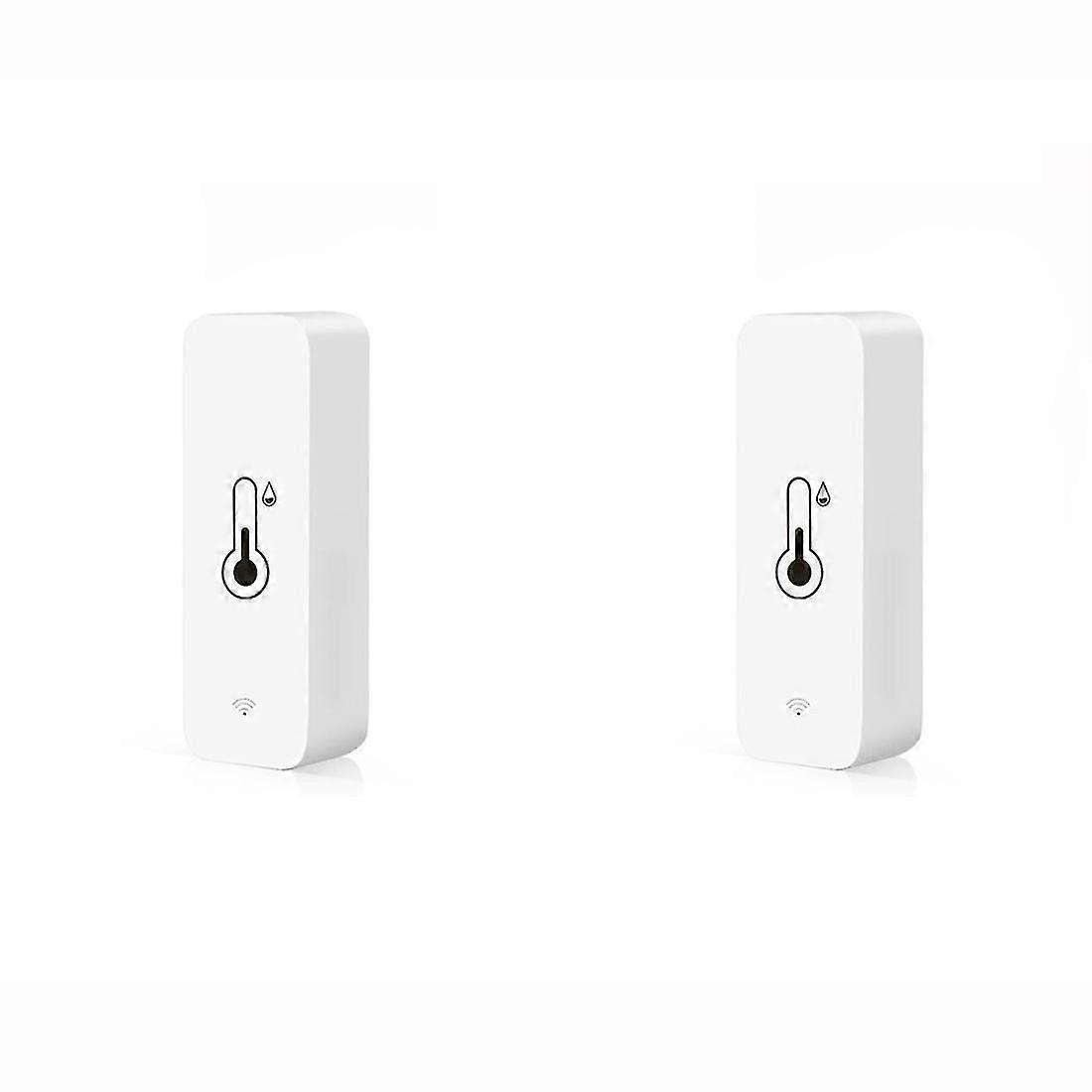 2 Stück Tuya Smart Temperatur- Und Feuchtigkeitssensor Wifi App Fernüberwachung Für Var Smart Life App Fortsetzung