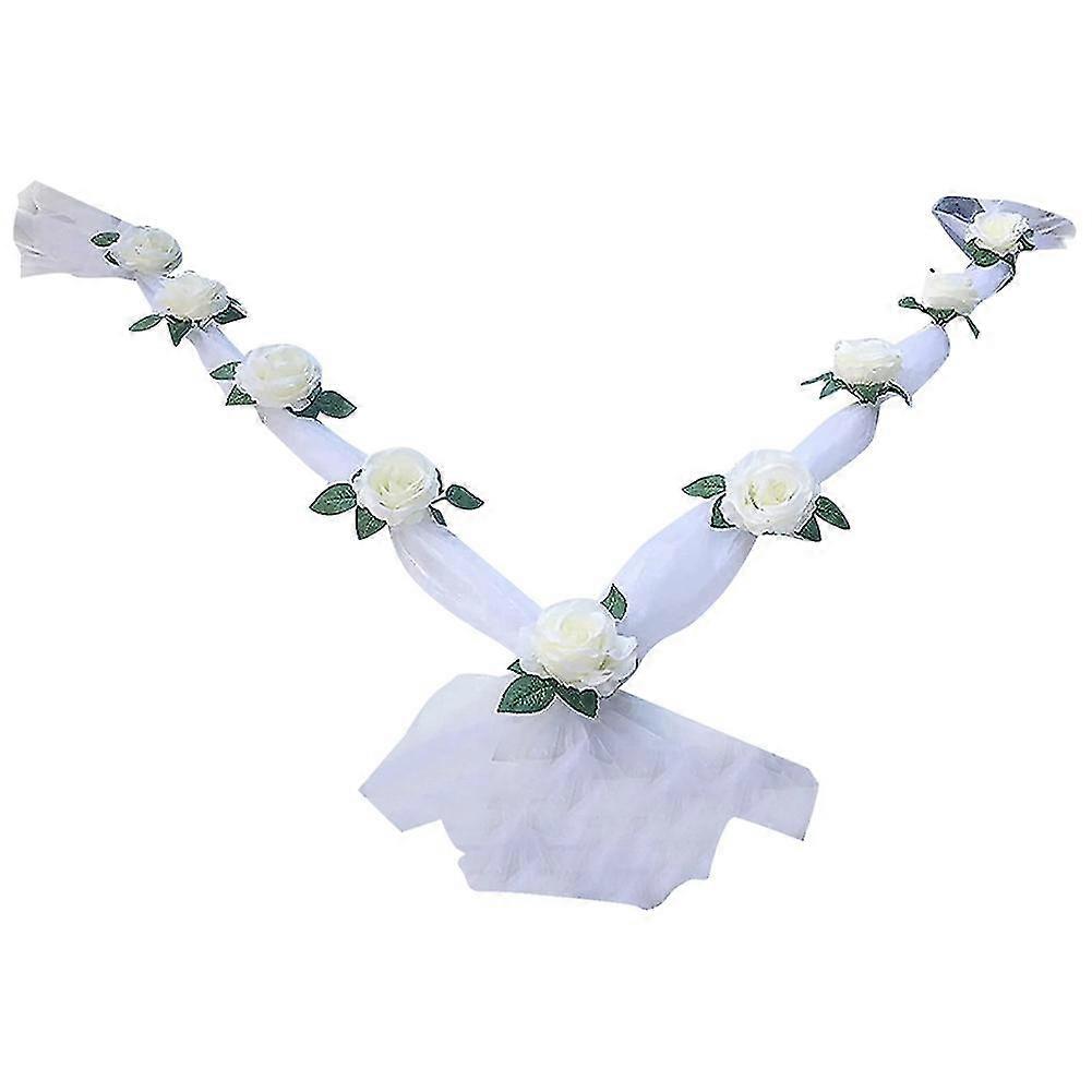 Hochzeitsauto-float-ornamente, Weiße Luxuriöse Romantische Hochzeitsauto-ornamente