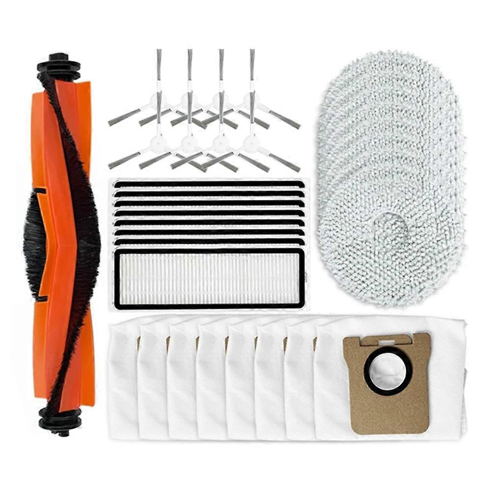 Kompatibel Mit Xiaomi X10+ / X20+ / X20 Plus / Bhr8124eu Roboterstaubsauger: Rotierende Seitenbürste, Hepa-filter Und Wischmopps.ersatzteile Für Roboterstaubsauger.