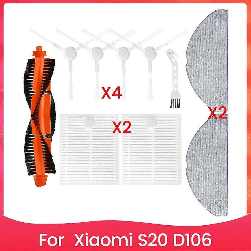 Kompatibel Mit Xiaomi S20 D106 Roboter-staubsauger – Ersatzteil- Und Ersatzzubehör-set: Hauptbürste, Hepa-filter Und Reinigungstuch