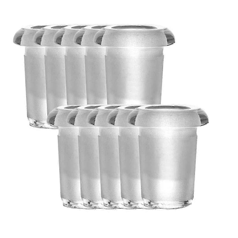 10 Stück Mini-glas-transfer-reduzierstück Mit Weißem Frost-adapter Für Chemielabor-reagenzgläser (10,0 Mm Innengewinde).