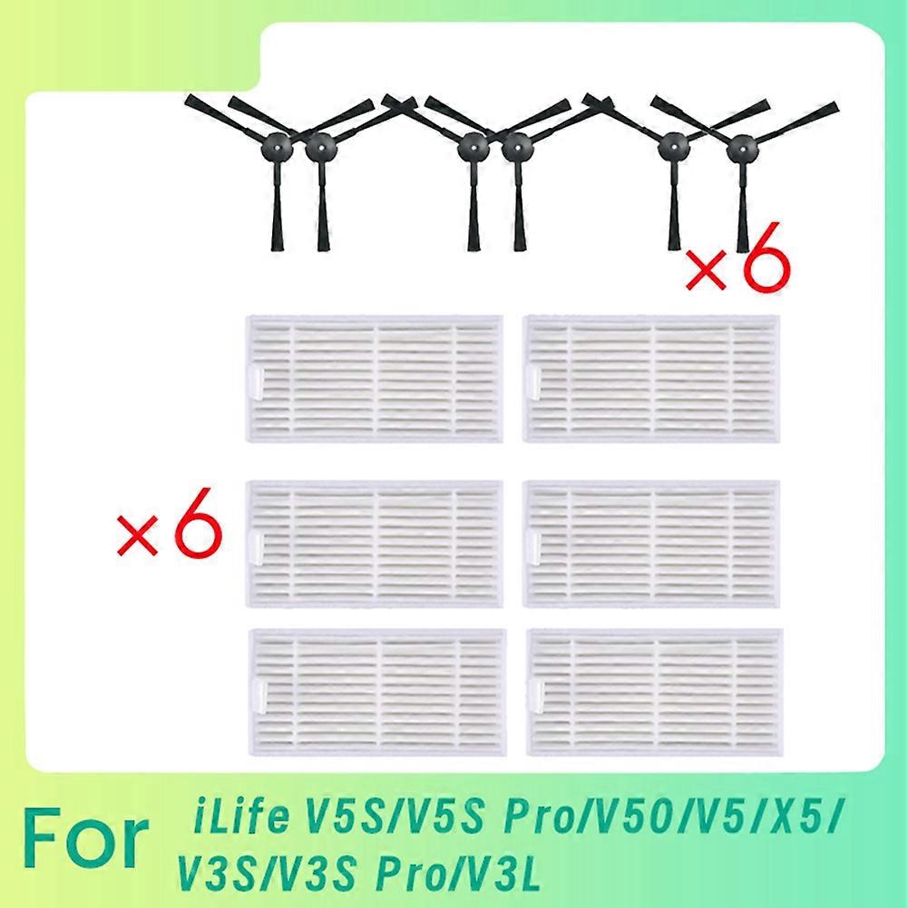 Zubehör Für Ilife V5s/v5s Pro/v50/v5/x5/v3s/v3s Pro/v3l Staubsauger: Seitenbürste Und Hepa-filter