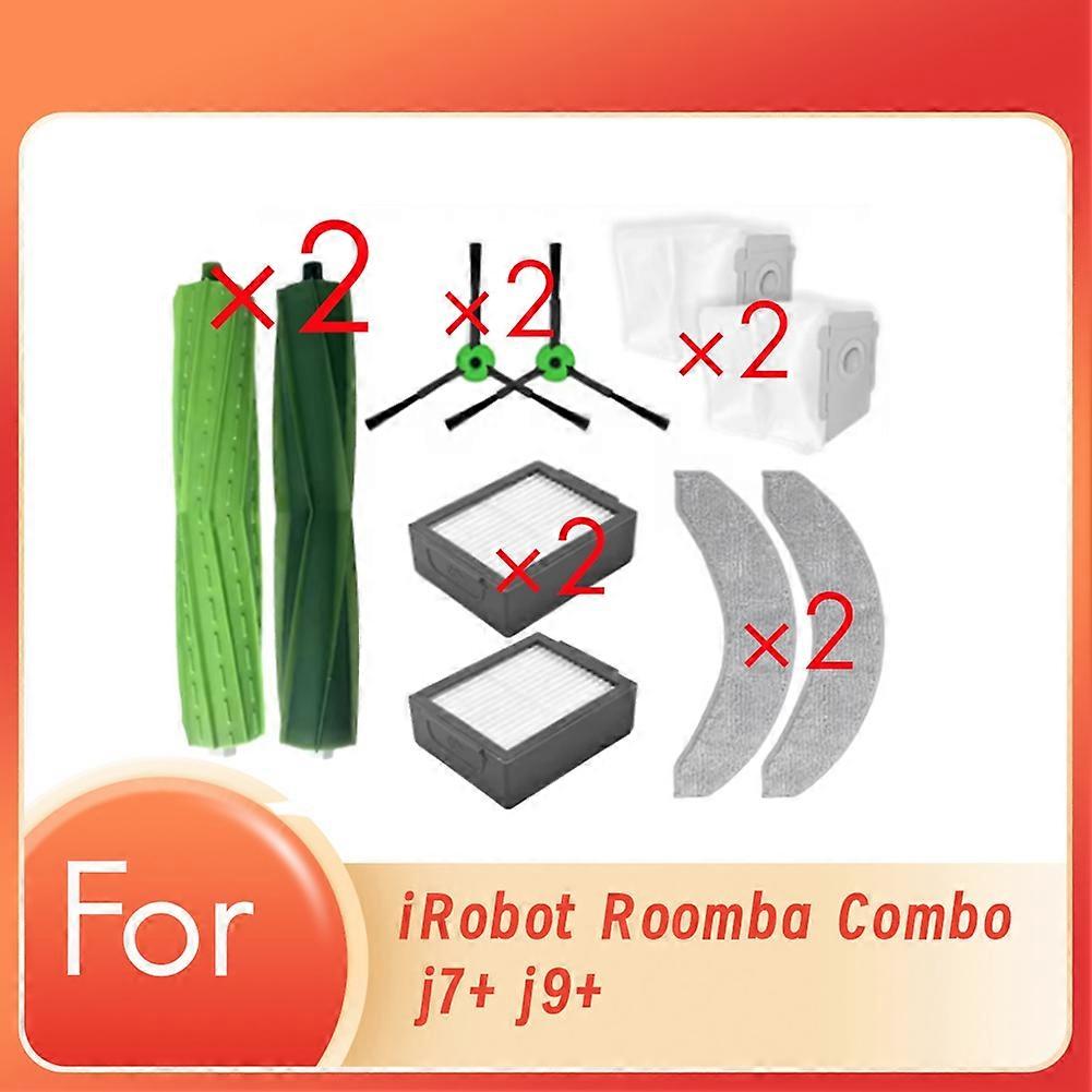 10-teiliges Set Für Irobot Roomba Combo J7+ J9+: Hauptbürste, Seitenreinigungsfilter Und Ersatzseitenbürste.