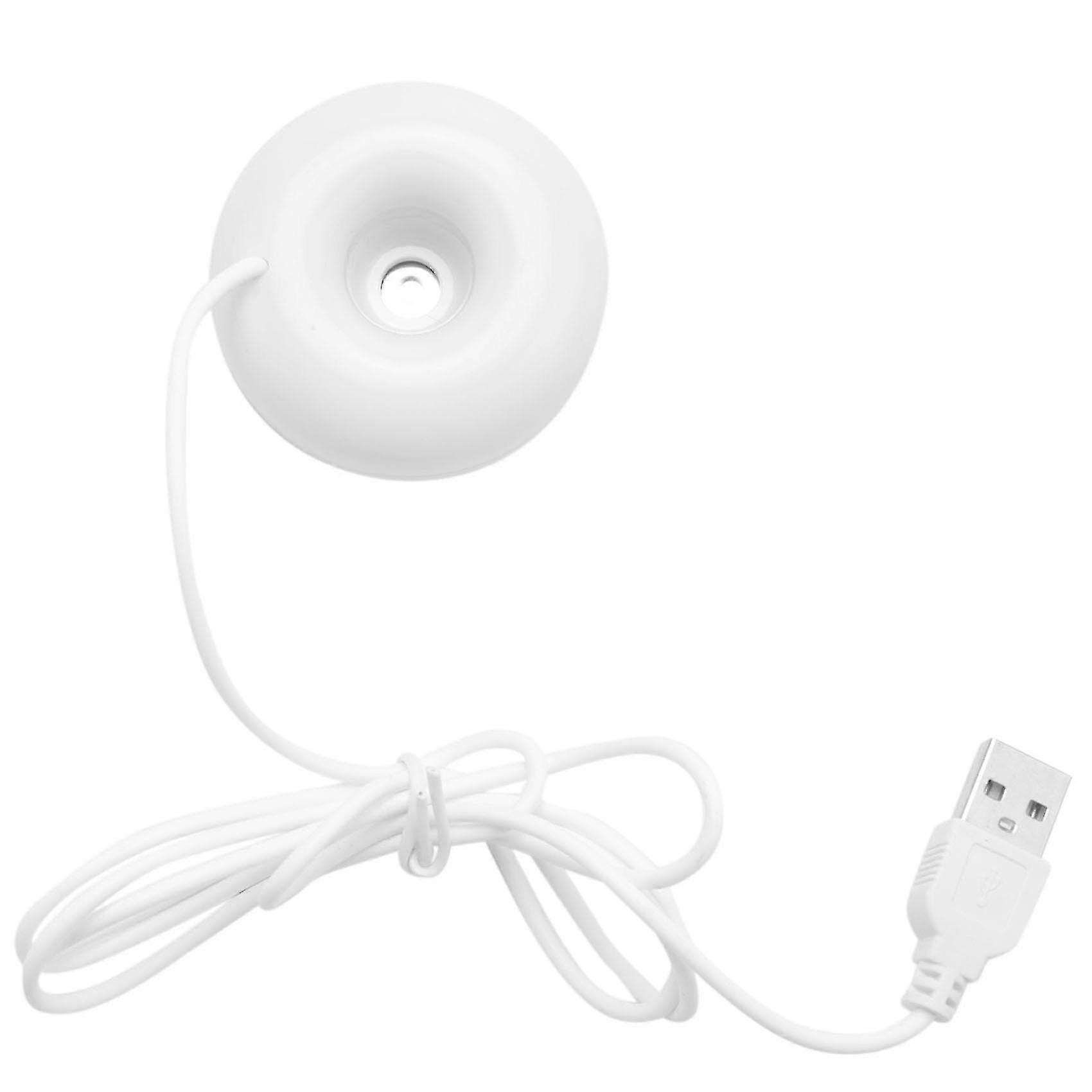 Weißer Donut-luftbefeuchter, Usb-büro-desktop-mini-luftbefeuchter, Tragbarer Luftreiniger, Weiß