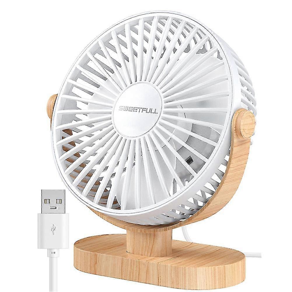 Kleiner Usb-tischventilator, 3 Geschwindigkeiten, Tragbarer Persönlicher Desktop-tischventilator, Doppelter Mini-ventilator Mit 360-grad-einstellung