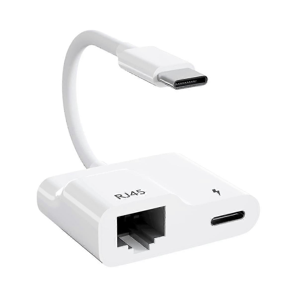 Usb-c-zu-ethernet-adapter, Usb-typ-c-zu-rj45-gigabit-ethernet-lan-adapter Mit 60-w-ladegerät, Für