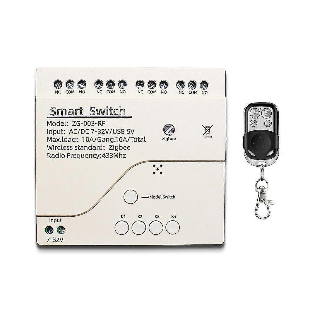 4-kanal-wlan-relaismodul Zigbee 3.0 7v-32v Rf S Mit Integrierter Tuya-app