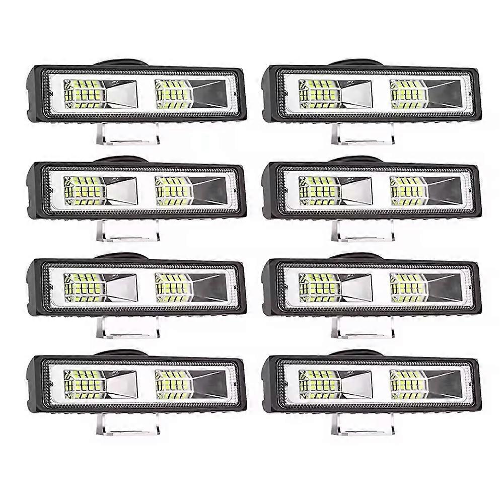 8-teiliges Led-arbeitslicht, 48 W, 16 Leds, Gut Sichtbare Weiße Lichtleiste Für Fahrzeuge, Ip67 Wasserdicht