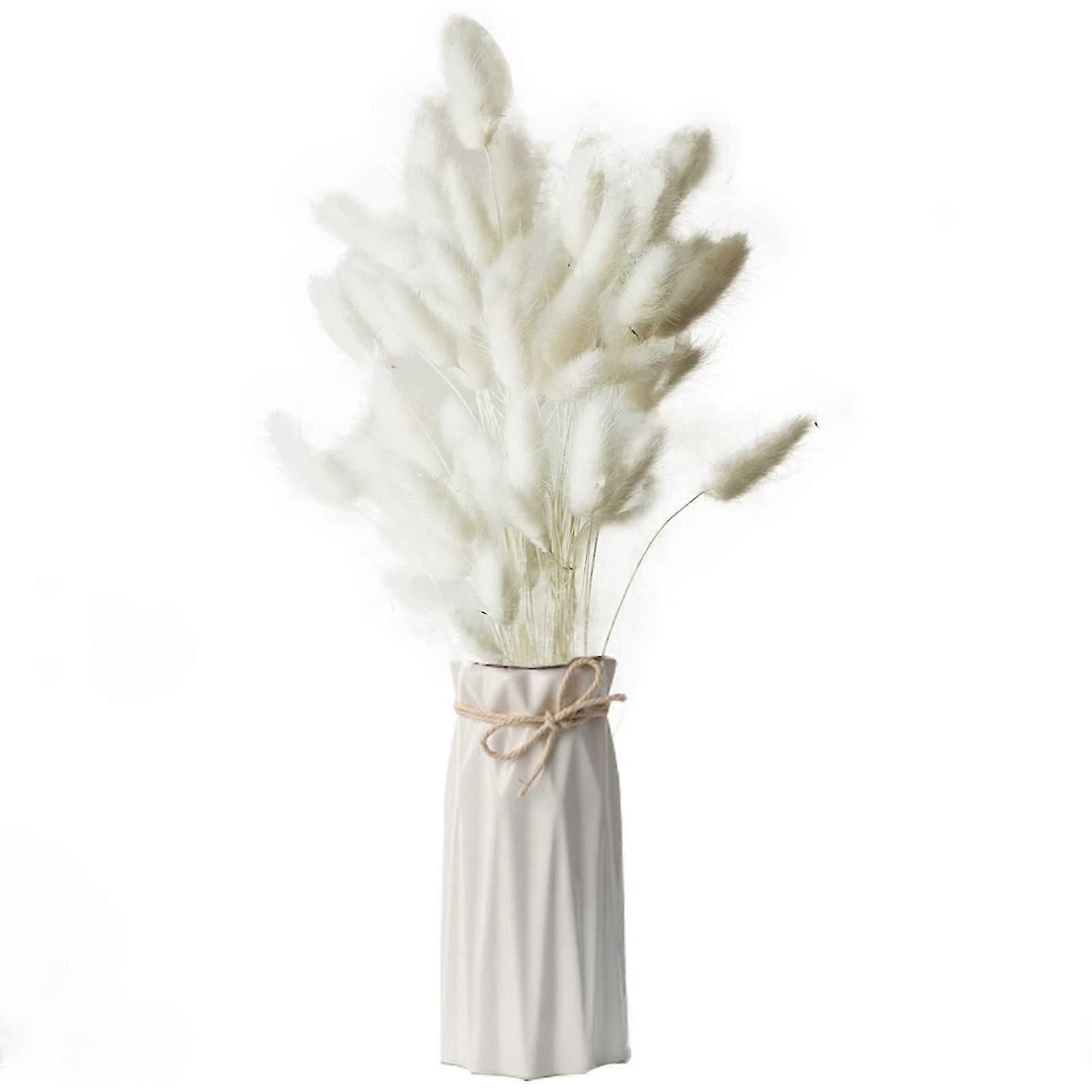 60 Stück Bunny Tails Gras, Natürliches Getrocknetes Pampasgras, Dekor, Künstlicher Blumenstrauß, Boho-heimdekoration, D