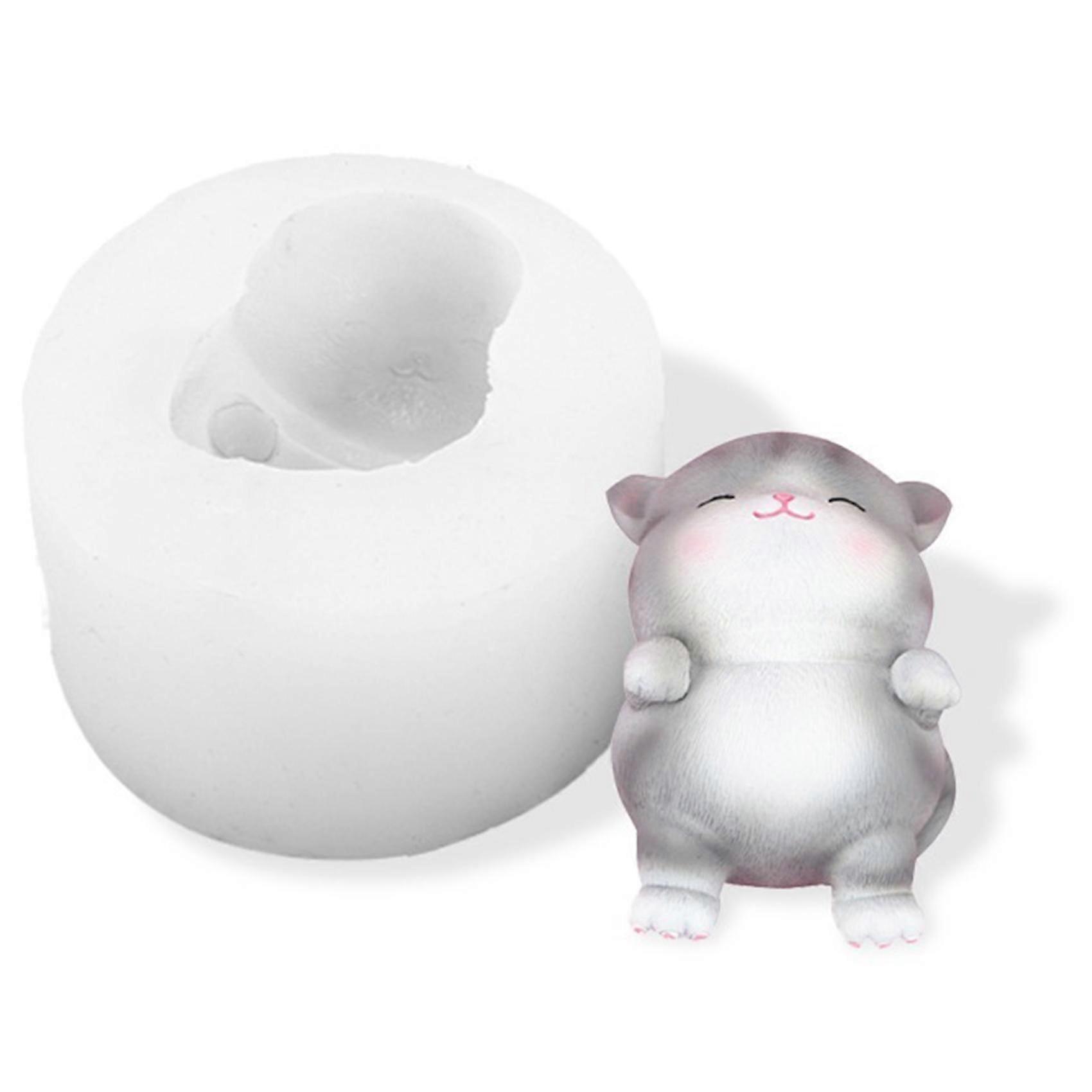Kerzenform, Verdickte Dreidimensionale 3d-katzenkerzen-silikonform, Diy-aromatherapie-gipsseife
