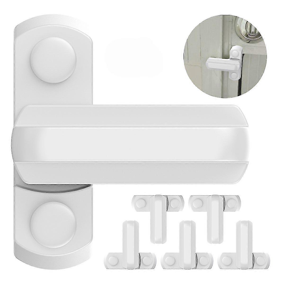 6 Stücke Sicherheit Fenster Lock Schärpe Jammer T-förmigen Zink-legierung Fenster Tür Sicherheit Schärpe Lock Griff Latch Ch