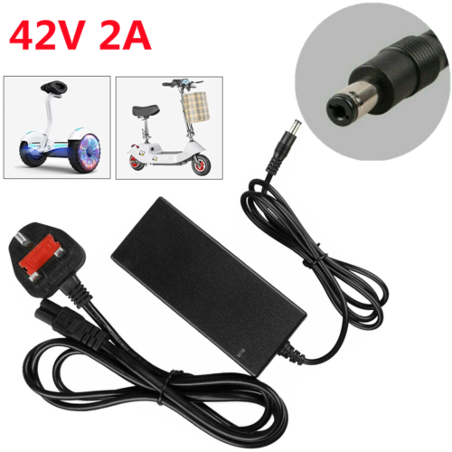 Ortviai – Ladegerät 42 V 2 A, 84 W – Netzteil Mit 5,5 × 2,1-mm-dc-stecker, Led-anzeige – Kompatibel Mit 36-v-li-ion-akkus Von E-bike Und E-scooter