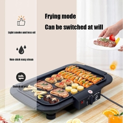Ortviai – Elektrischer Tischgrill 1800 W – Grillplatte Mit Thermostat, 6 Heizstufen, Abnehmbares Heizelement Und Ölauffangwanne – Kompatibel Mit Indoor Und Balkon