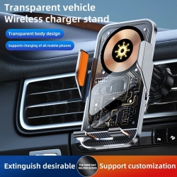 Ortviai – Kabellose Auto-handyhalterung Mit Ladefunktion – Transparente Lüftungsschlitz-halterung, Navigation Im Blick – Kompatibel Mit Gängigen Smartphones