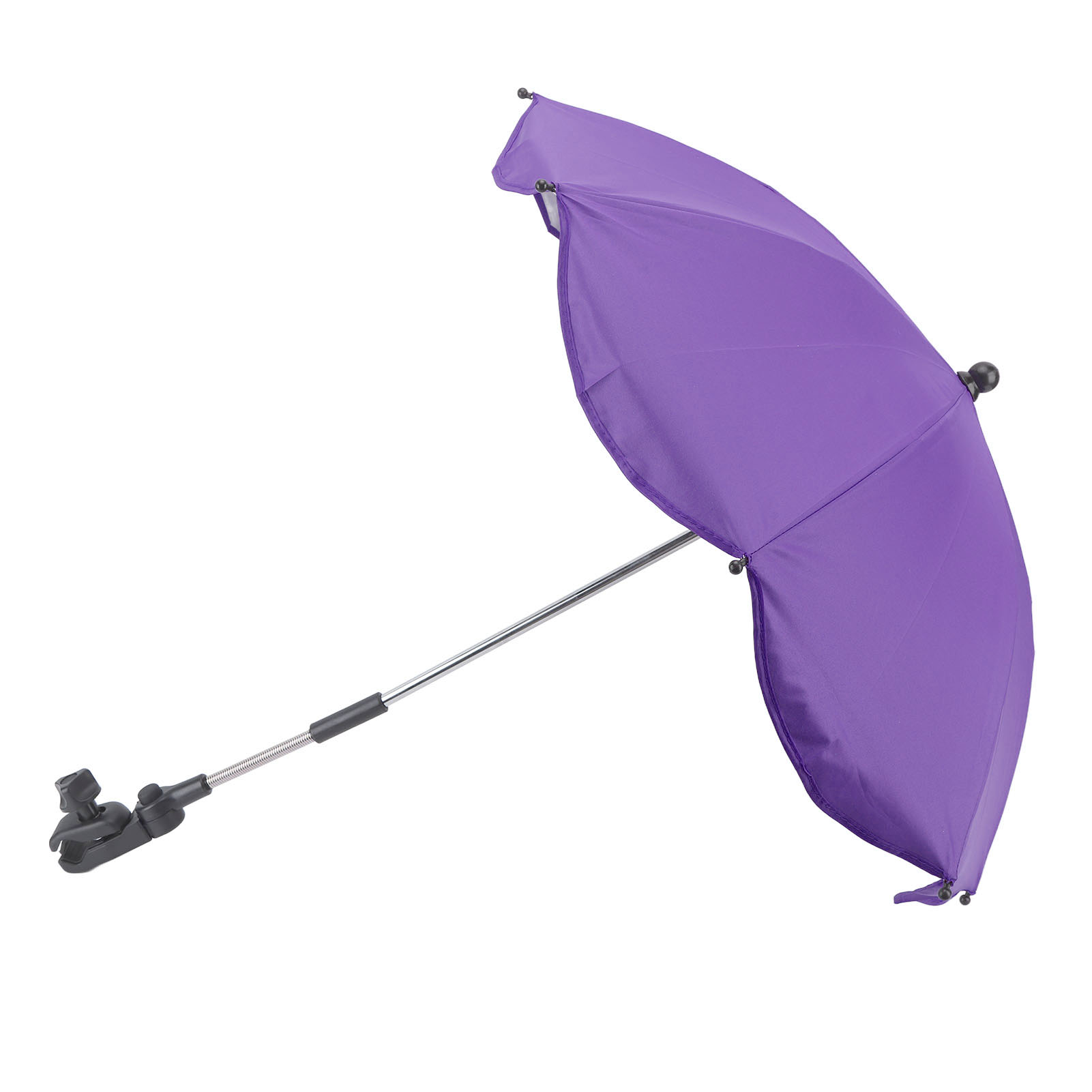 14-zoll-universal-kinderwagen-sonnenschirm Mit Uv-schutz, Verstellbarer Kinderwagen-regenschirm, Lila (silberner Kleber)