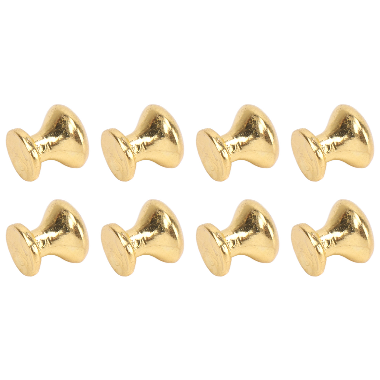 8 Stück Miniatur-türgriffe Mit Rundem Kopf Im Maßstab 1:12, Schlichtes Design, Aus Metall, Für Puppenhäuser, Goldfarben
