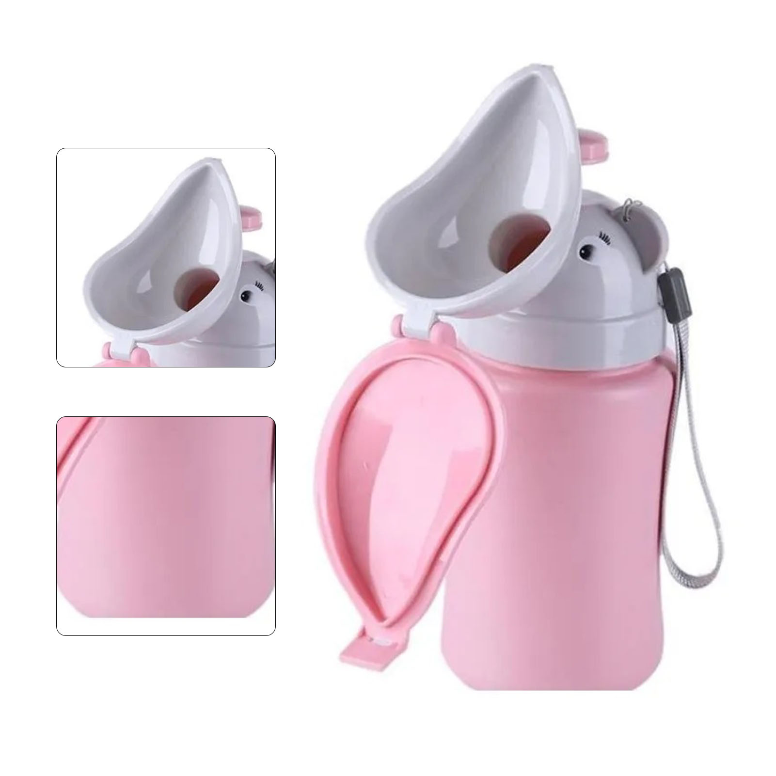 500 Ml Notfall-urinal Für Säuglinge, Tragbar, Waschbar, Für Reisen, Auto, Camping, Rosa, Für Mädchen