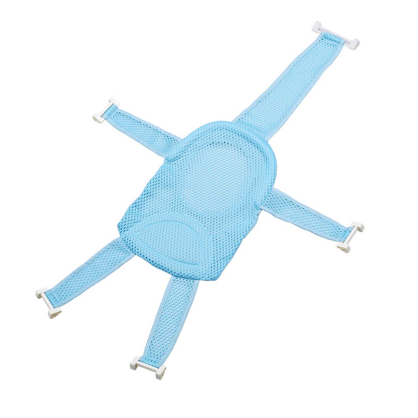 Babybadesitz, Längenverstellbar, Duschstütze, Netz, Badewannen-hängematte, Wiegenbett, Hellblau