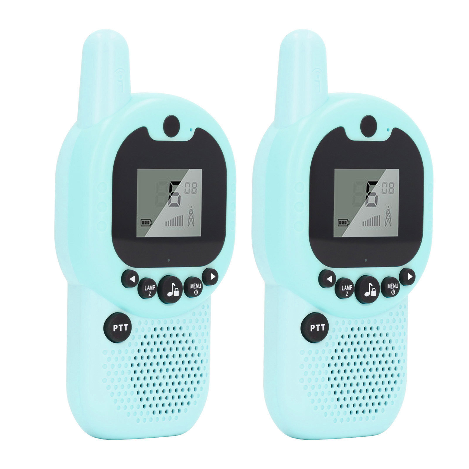 Kinder-walkie-talkies, Robuste Mini-walkie-talkies Aus Abs-kunststoff Mit Bluetooth-technologie, 2 Blaue Modelle