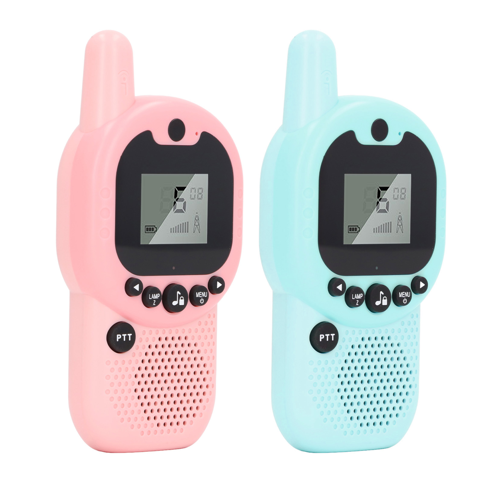 Kinder-walkie-talkie, Kabellos, Robust, Aus Abs-kunststoff, Bluetooth-fähig, Mini-walkie-talkie-spielzeug, 1 Blaues Und 1 Pinkes Walkie-talkie