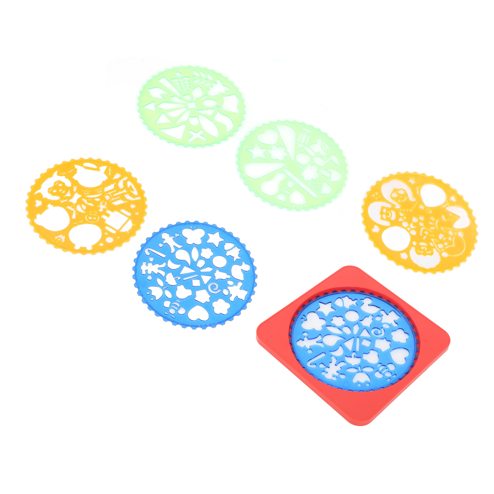Spiralenkreis-schablonen-set, Hohl, Universell, Tragbar, Zum Lernen, Malen, Spiralenkreis-schablone