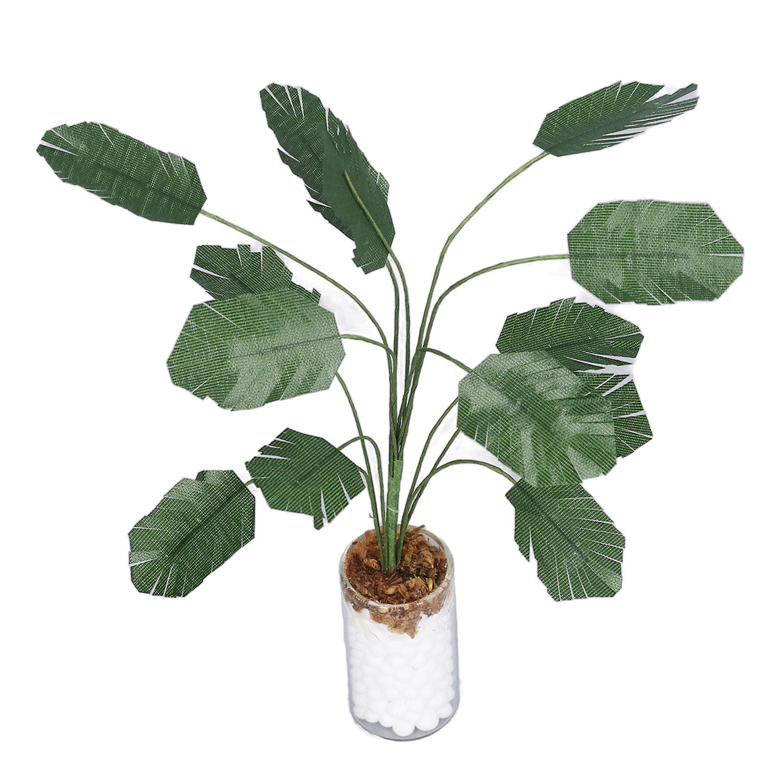 1:12 Miniatur-puppenhauspflanzen, Lebensechte Bananenbaum-simulation, Bonsai-pflanzendekoration L