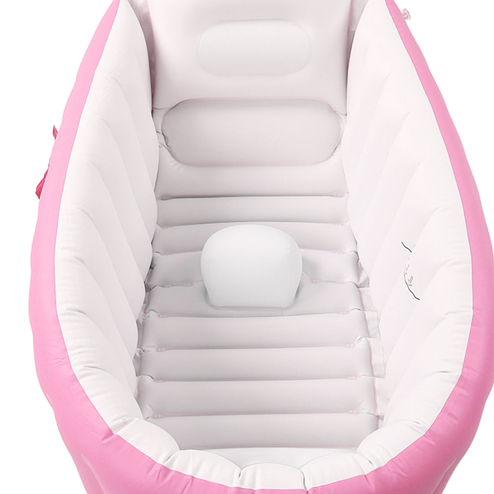 Aufblasbare Babybadewanne Mit Luftpumpe, Wasserstandsanzeige, Rutschfestem Boden, Faltbare Kleinkindbadewanne Für Duschraum, Rosa