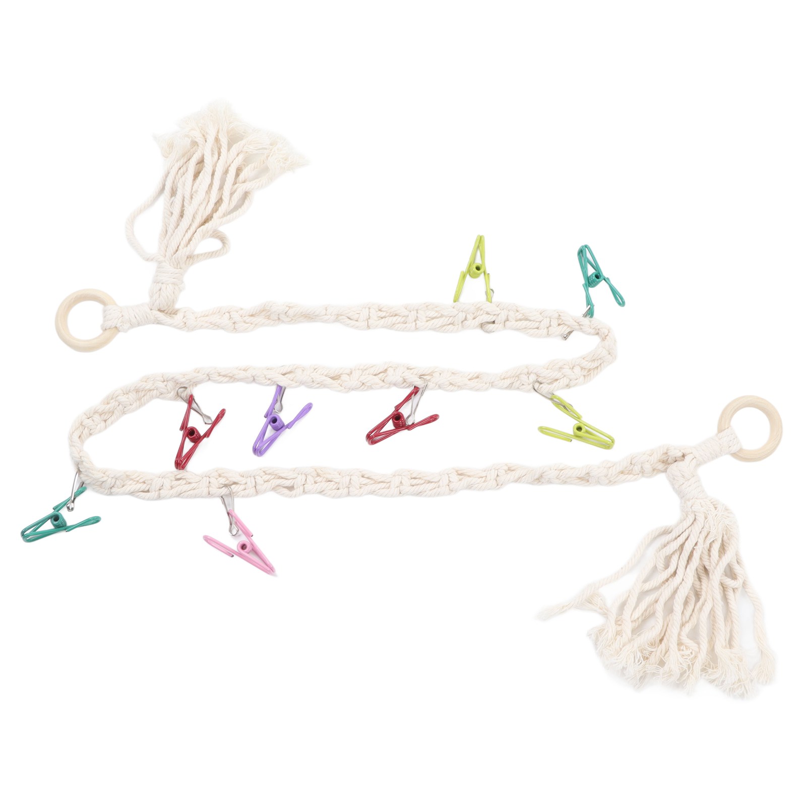 Hängende Aufbewahrungskette Für Kuscheltiere, Platzsparend, Mit Clips Und Haken, Für Kinderzimmer, Beige
