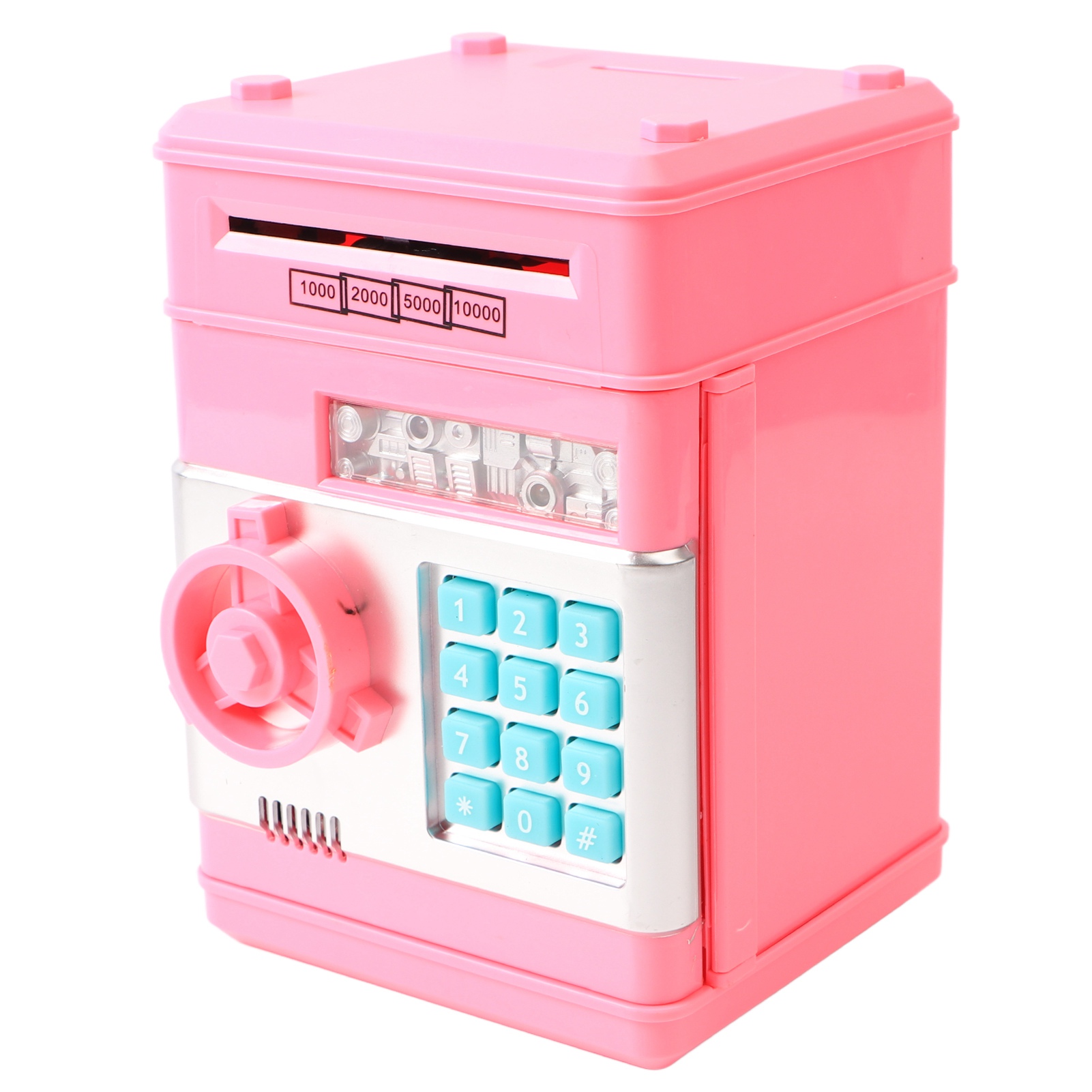 Kinder-geldaufbewahrungsbox, Safe-ähnliche Form, Zahlenschloss, Münz- Und Bargeld-sparbox, Rosa