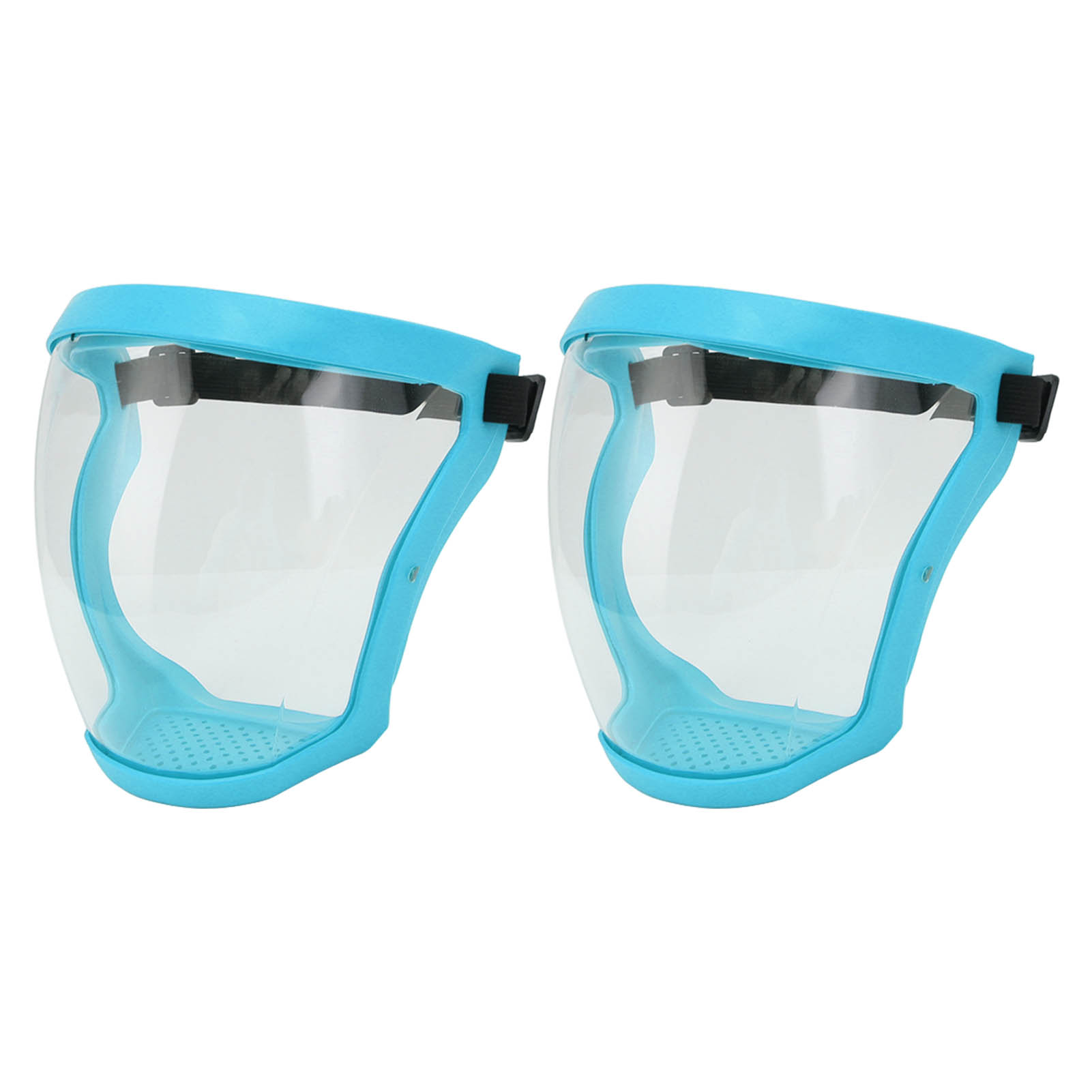 2 Stück Staubdichte, Wiederverwendbare Gesichtsmasken Mit Elastischem Sicherheitsgurt Und Filterwatte, Transparent, Hellblau, Für Kinder