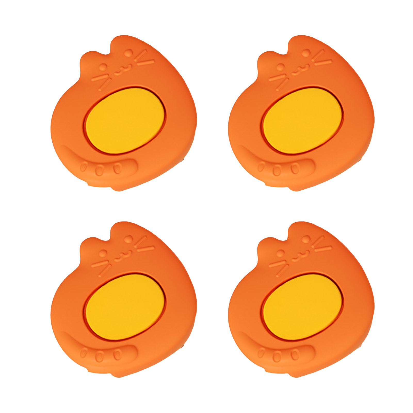 4 Stück Eckenschutz-sicherheitspuffer, Cartoon-form, Babysicherer Möbeleckenschutz, Flach, Orange (4x4x1 / 1,57x1,57x0,39 Zoll)