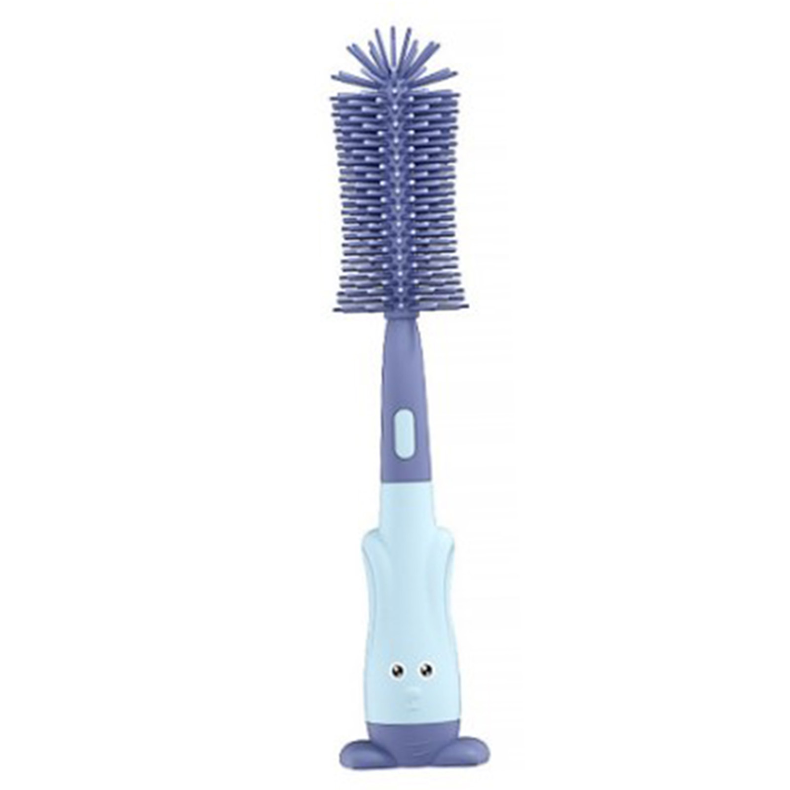 Silikon-reinigungsbürste Für Babymilchflaschen In Hasenform Mit Langem Griff, Ohne Verpackung, Blau